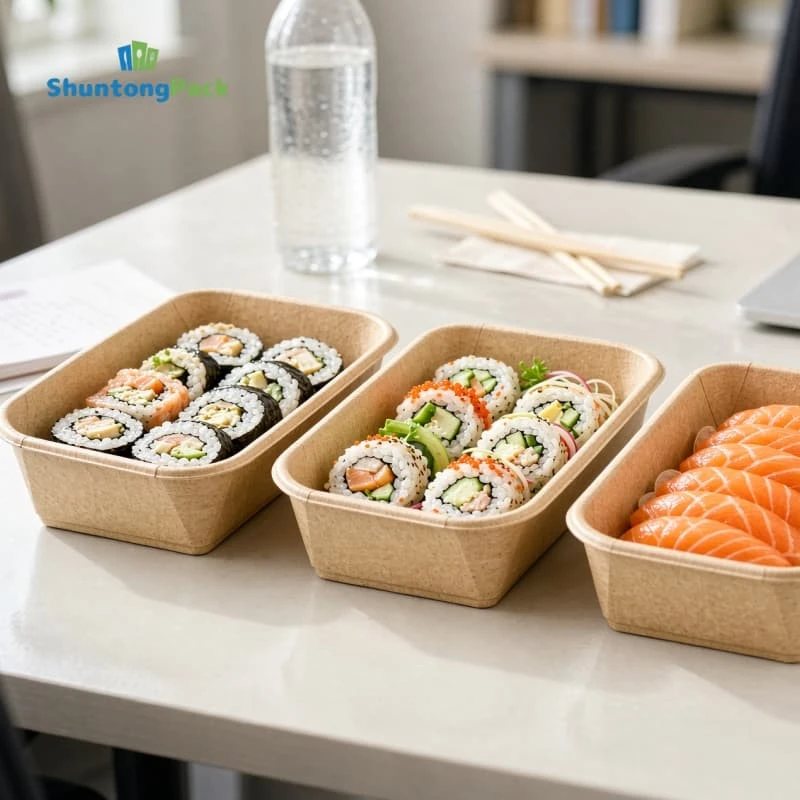 OEM Kraft Rectangular Sushi Box OEM Kraft Rectangular Sushi Box