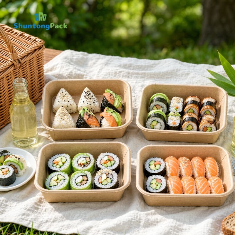 Kraft Rectangular Sushi Box factory Kraft Rectangular Sushi Box factory
