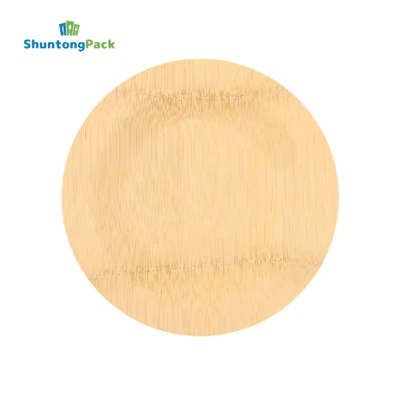 7” Round Bamboo Plates